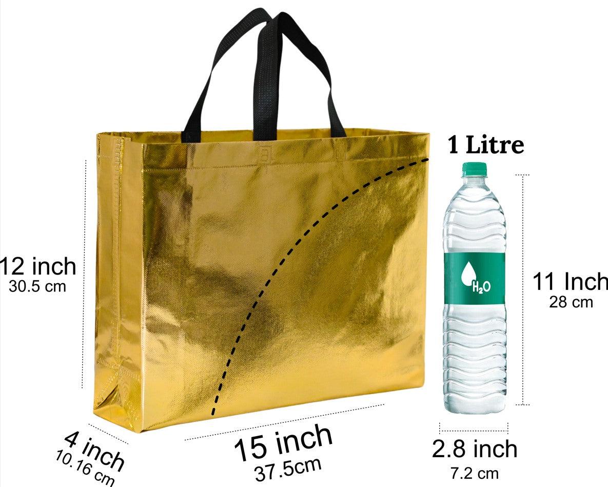 Return gift bags | Shopping Bags | Non-Woven Carry Bag | Tote Bags (Pack of 10 Pcs) | 15" Inch Large | Other sizes available - Stonkar