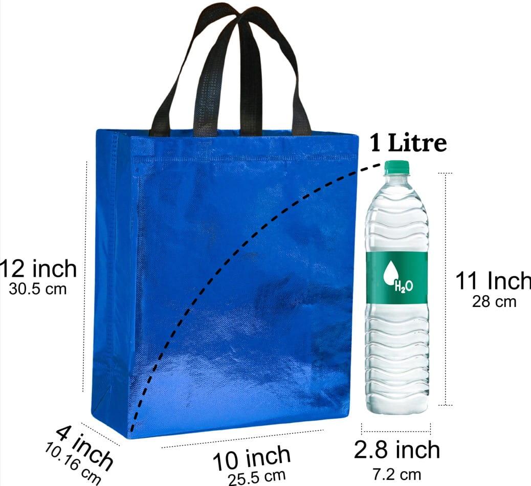 Shopping Bag | Carry Bag for Return Gifts | Non-Woven Gift Bags | Tote Bags (Pack of 10 Pcs) | 12" Inch Medium - Stonkar
