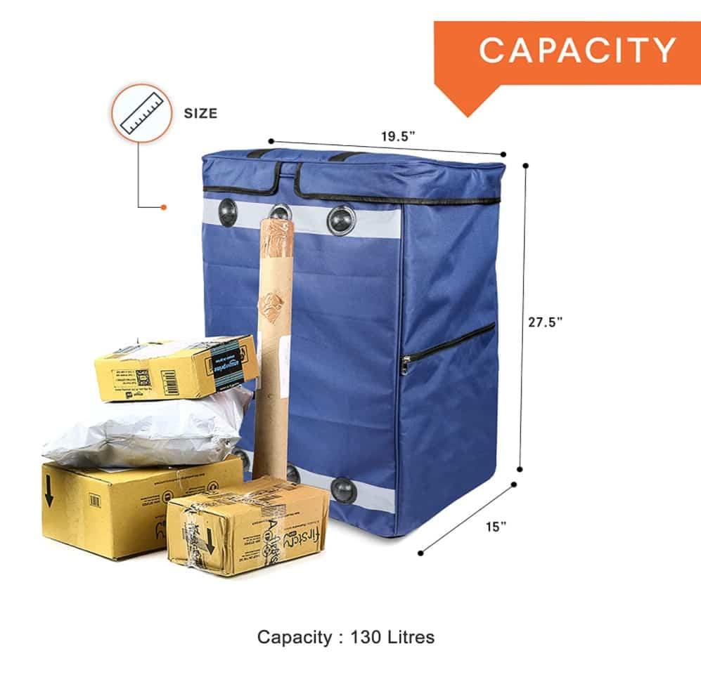 Blue Logistics/Grocery/Parcel/Ecommerce/Luggage Delivery Bag,150 Litre  Capacity Waterproof,28 * 20 * 18 Inches Size,Best Logistics Delivery Bag :  Amazon.in: Bags, Wallets and Luggage